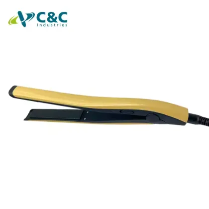 A two-in-one straightening and curling hair iron