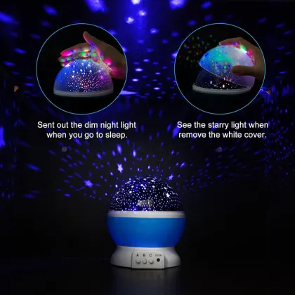 Starry Moon Projector Night Light