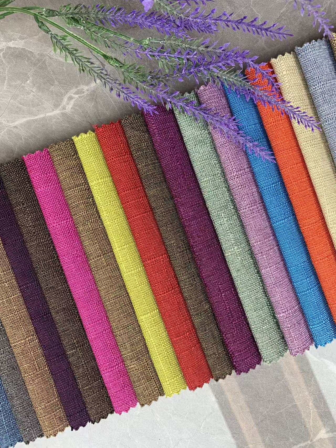 Natural striped Linen Fabric for Sofa