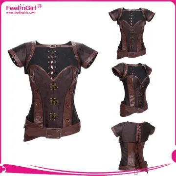 Hot Steampunk Clip And Zip Latex Corsets Waist Cincher