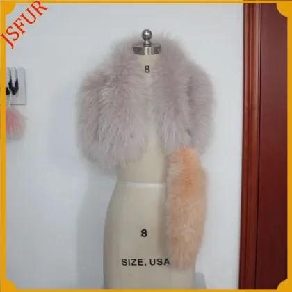 Colourful Warm Winter Women Raccoon Fur Collar Scarf