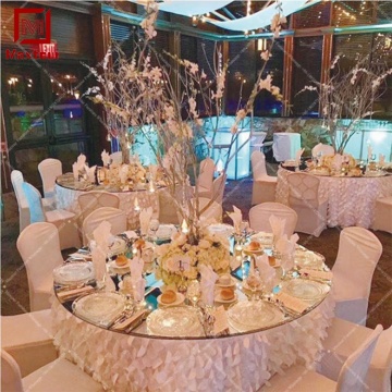 Modern Mirrored Glass Table Top for Wedding, Office, Home, and Event Decor