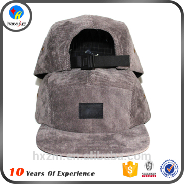 China suppliers design plain blank corduroy 5 panel cap