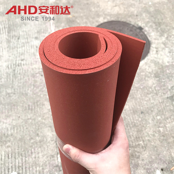 Silicone foam sheets rolls red color
