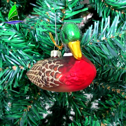Artdargon Glass delights mallard duck Christmas Tree Ornament for decoration