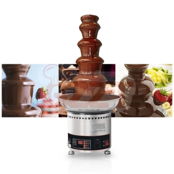 110V/220V CE Certified Stainless Steel Chocolate Fountain - Custom Logo Available