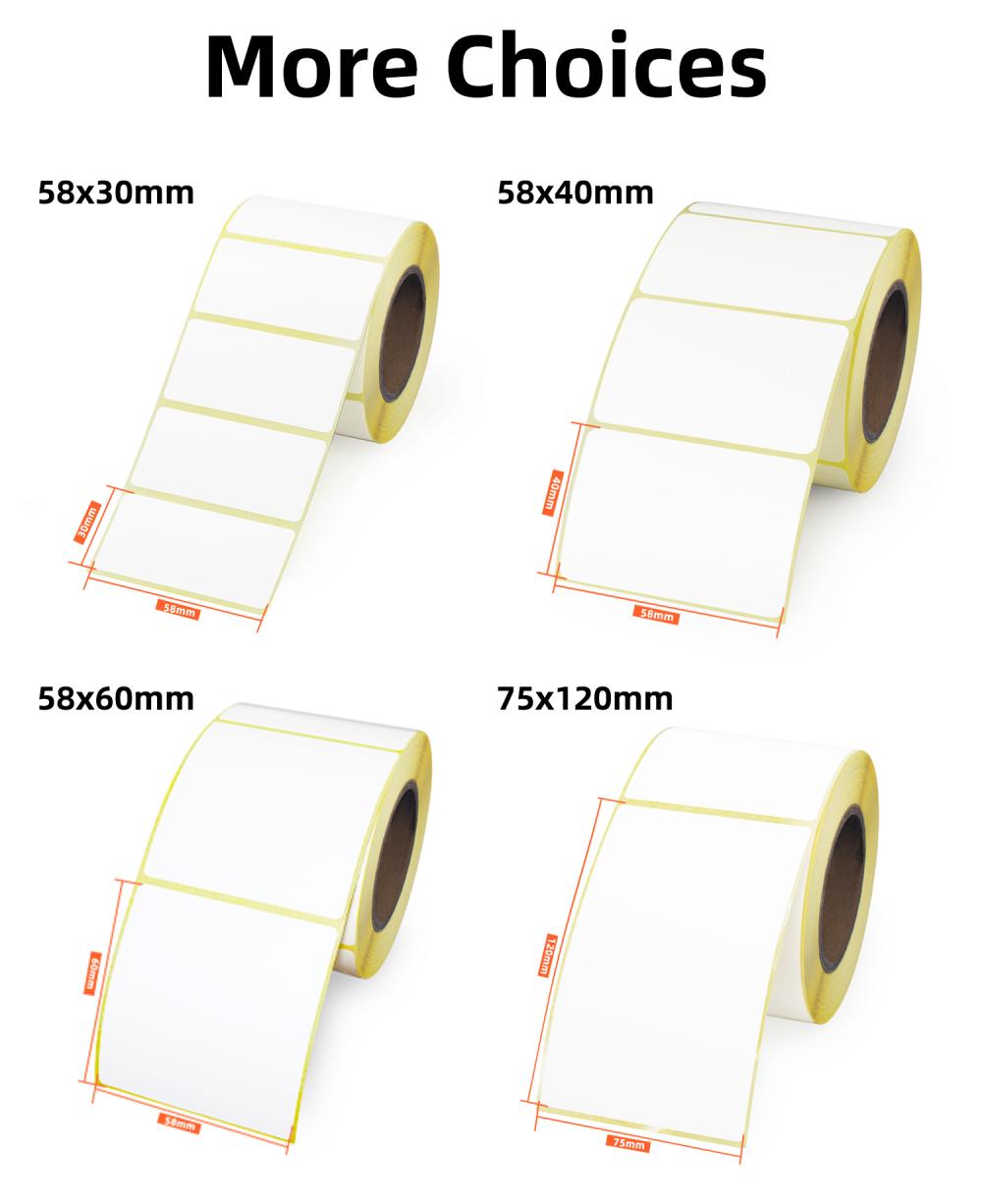 Barcode sticker Direct Thermal Label 58x30mm