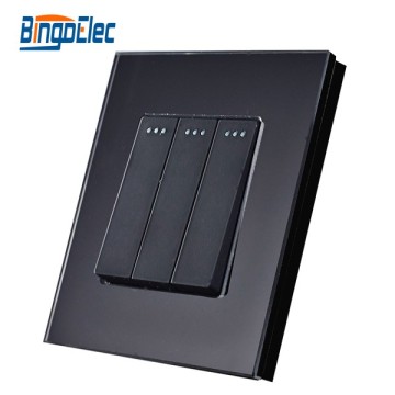 Black Triple Aluminum frame with 3gang 2way pull switch,output 5v 1A usb socket,french type socket