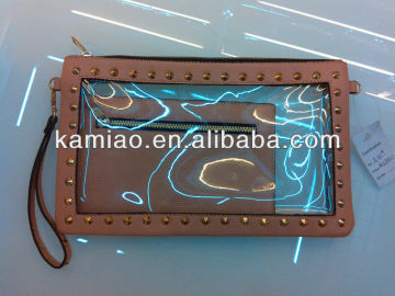 fashion ladies 2014 transparent pvc clutch bag pvc stylish clutch bag