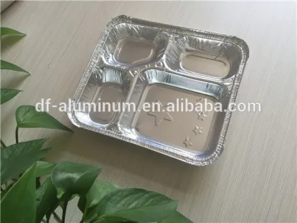 Large size compartment aluminum foil tray large aluminum foil tray