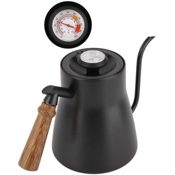 Gooseneck Pour Over Coffee Kettle with Wooden Handle