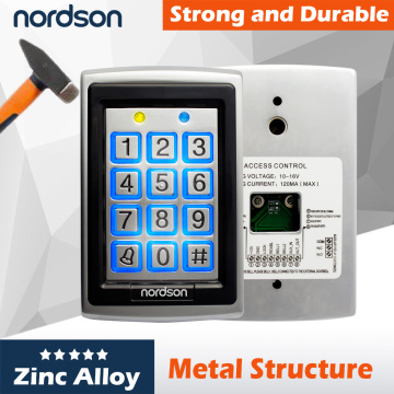 High sensitivity wiegand input standalone rfid door access control with all metal hard shell