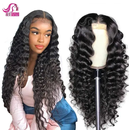 40 inch remy human hair wigs silky Water Wave human hair full lace front wig Cuticle Aligned human Hair Wigs for black women