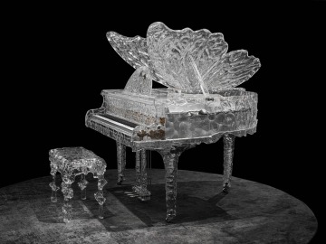 Transparent Butterfly Piano Crystal Piano [Automatic play]