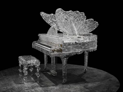 Transparent Butterfly Piano Crystal Piano [Automatic play]