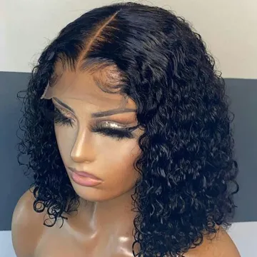 Cheap Afro Kinky Curly Raw Indian Virgin Human Hair Hd Full Lace Frontal Bob Wigs Human Hair Transparent Lace Front Wig Vendor