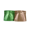 Foil Stand-Up Flat Bottom Coffee Packaging Bags With Valve