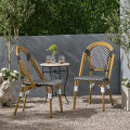 Outdoor PE Ratten and Aluminum French Bistro Chair