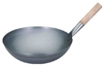 Chinese Wok ,wooden handle,iron