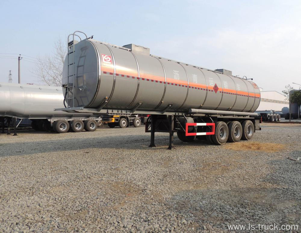 Liquid Bitumen Semi Trailer 30 cbm Asphalt Tanker