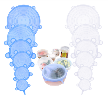Silicone Lid Set for Fresh Food Storage - 6 Pieces