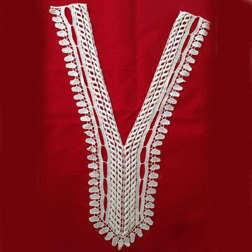 Embroidered Cotton Lace Yoke, Various Designs Available