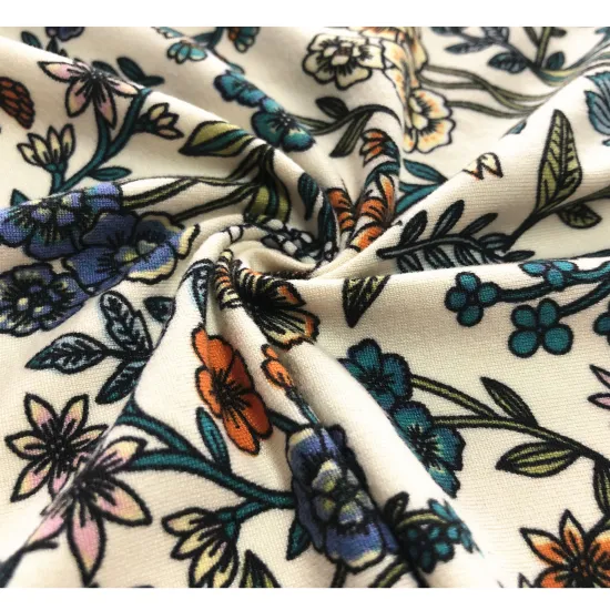 92% Polyester 8% Spandex Single Jersey DTY Fabric