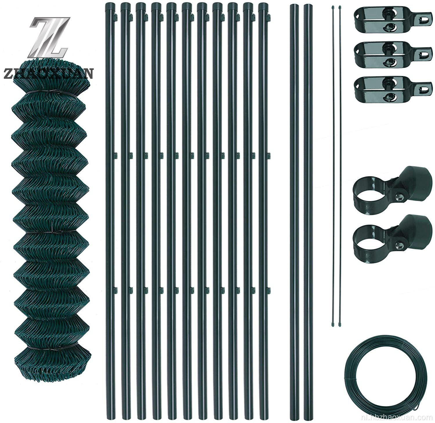 Post clips fittingen die worden gebruikt voor kettingschakelhek