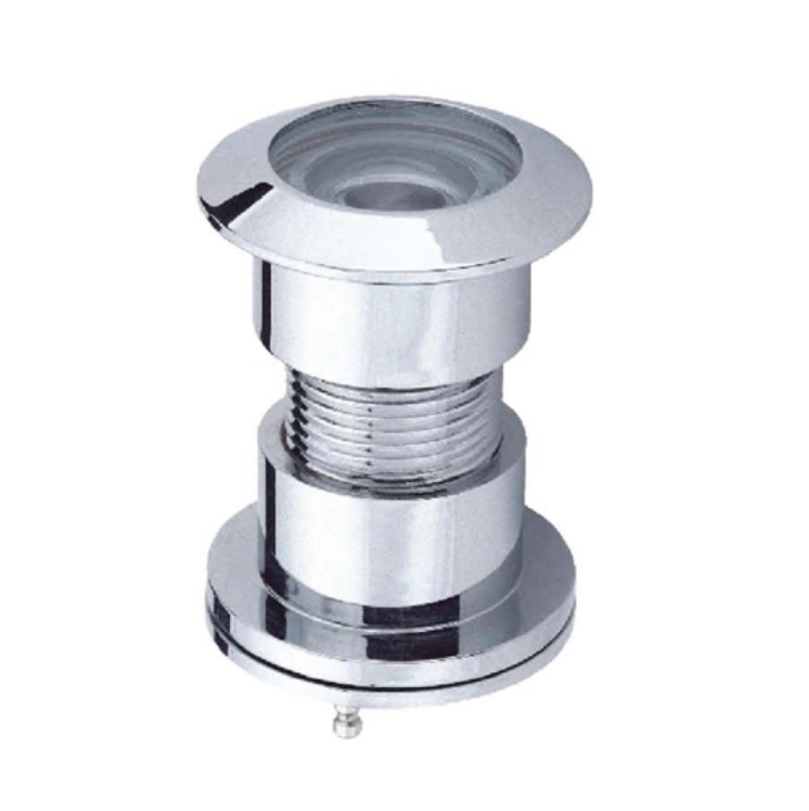 Người xem cửa bằng đồng được gắn trên cửa