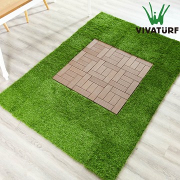VIVATURF 2016 New Indoor Children Play Decorative Interlocking Artificial Grass Tile