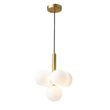 Nordic Glass Ball LED Chandeliers for Bedroom and Living Room Lighting
