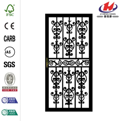 113 Series Black Missouri Hinge Left Security Door