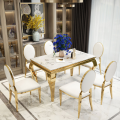 Luxury Gold O-Back Wedding Chairs for Banquets Parties