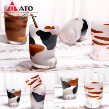 300ml Cat Paw Cup Milk juice Glass Cup