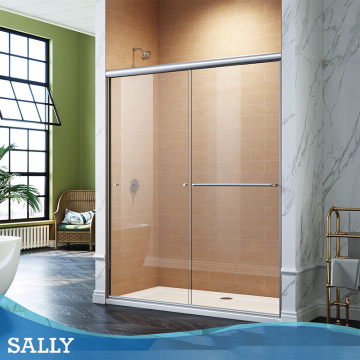 Sally Brush Nickle Gliding Shower Porte de salle de bain enclos de salle de bain