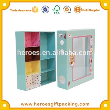 Trade Assurance Apparel Garment Underwear Socks Sorted Usage Paper Box With Clear Plastic PVC Window