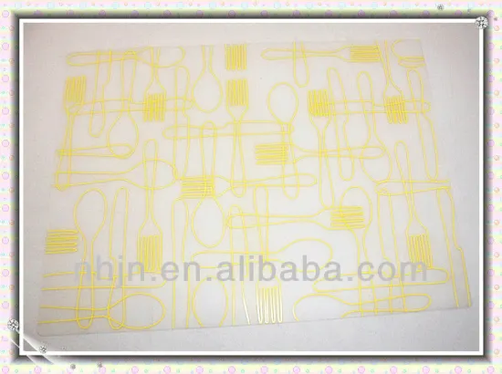 High quality silicone cutlery placemat