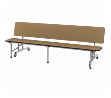 Modern Foldable 3-in-1 Long Bench Tables for Meeting Halls and Cafeterias