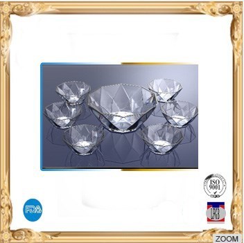 clear crystal fruit bowl