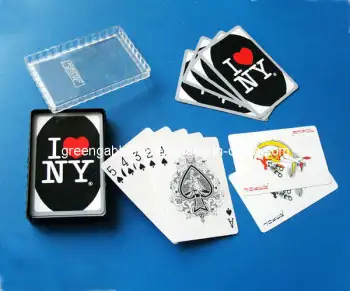100% Plastic Playing Cards With Top Grade New Plastic I Love NY (Q-06)