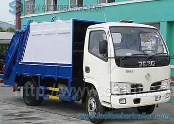 dongfeng small 4x2 3000L 4000L 5000L compactor garbage truck 2axles 95hp