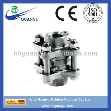 3pc stainless steel 316 spring loaded check valve