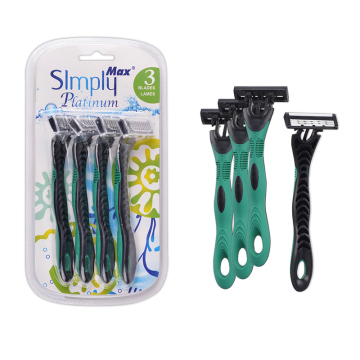 Triple Blade Shaving Razor with Unique Design