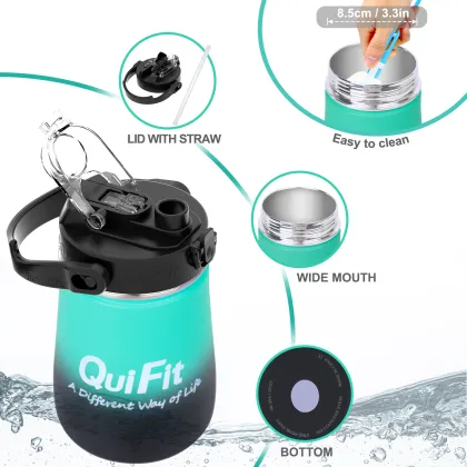 Trendy 1000ml Insulated Vacuum Flask Metal Water Bottle