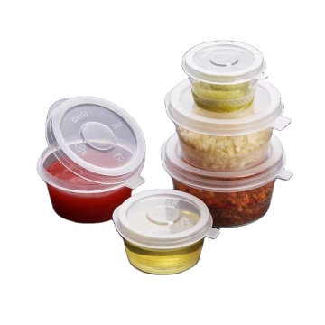 1 oz PP Plastic Sauce Container with Lids: Ideal Restaurant Takeaway Packaging for Mini Sauce Servings