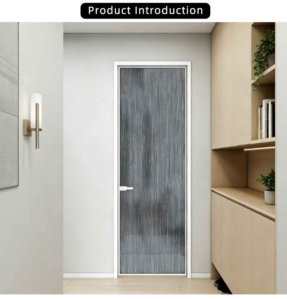 Slim Frame Wood Grain Interior Door YJ-P054