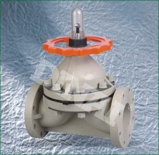 1.0mpa Pp Cpvc Pvc Diaphragm Valves / 3, 4, 5 Inch For Nacl Electrolysis Pipe Din Ansi Jis