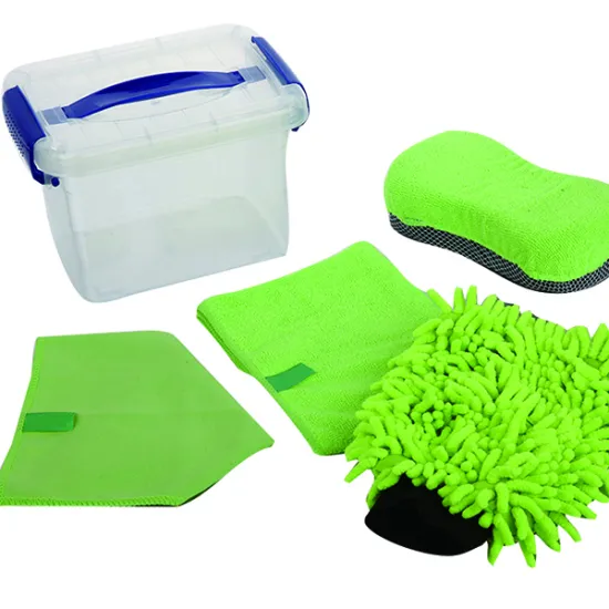 4-Piece High-Quality Portable Car Care Cleaning Tool Set: Ultimate Solution for On-the-Go Vehicle Maintenance