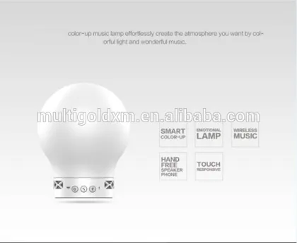 2015 Newest Smart Home Smart Lamp With Bluetooth Speaker