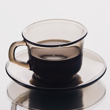 200mL Cup and Saucer Set in Gray, Available in Various Sizes